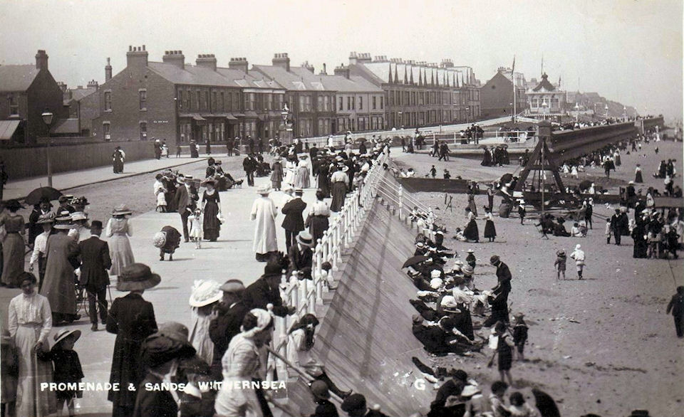 Withernsea Beach and promenade 1915