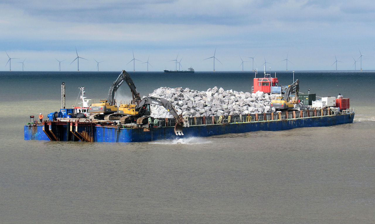 Withernsea Sea Defences Barge