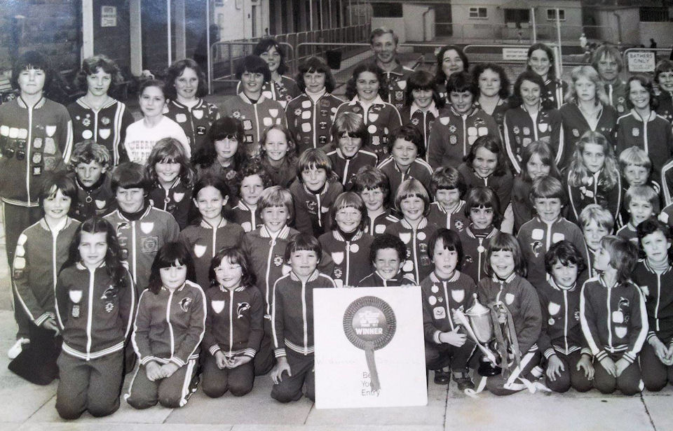 The Dolphins swimming club at the outdoor pool in Withernsea 1977