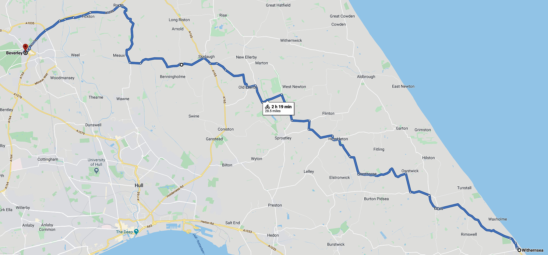 Withernsea to Beverley