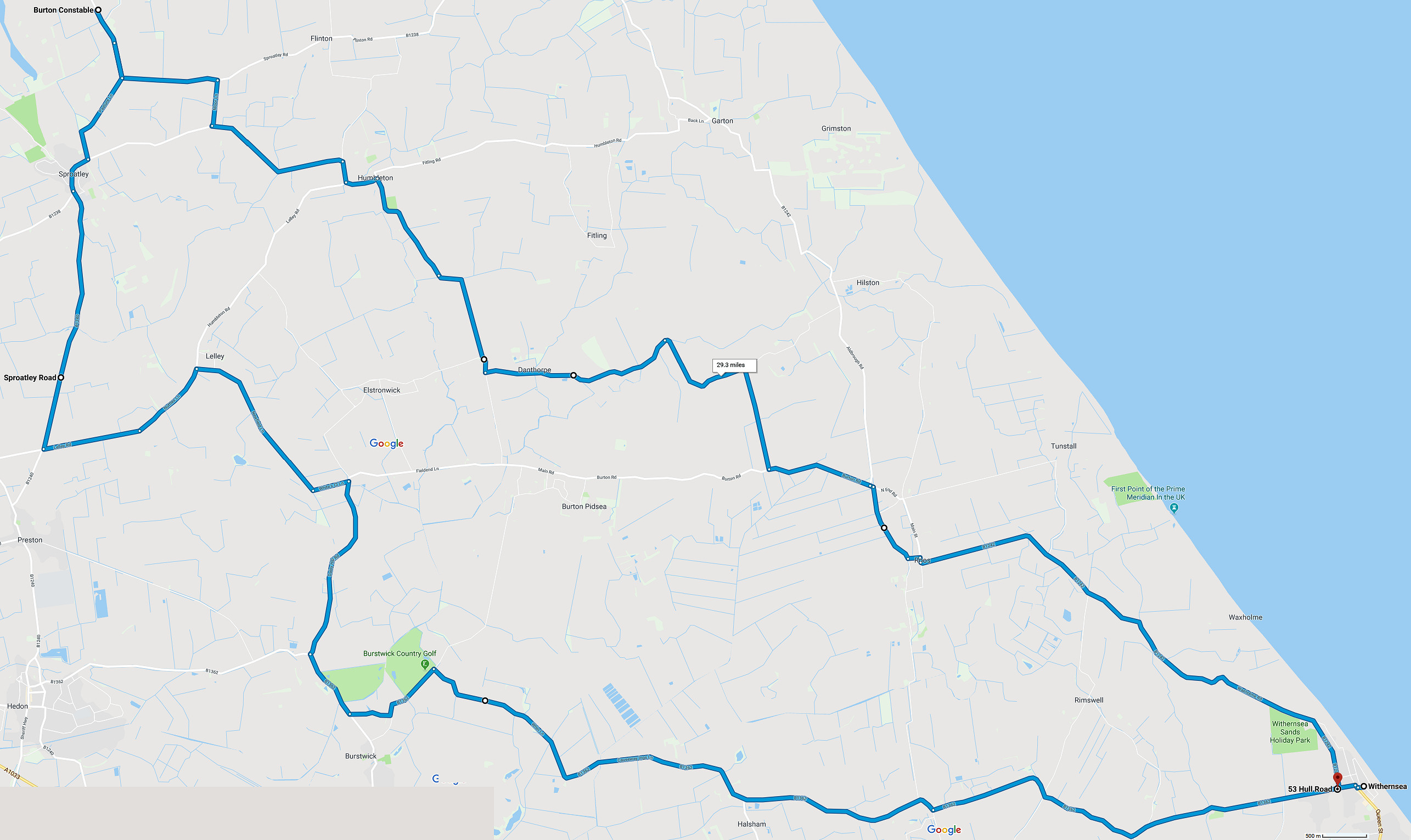 Withernsea to Burton Constable Cycle Route