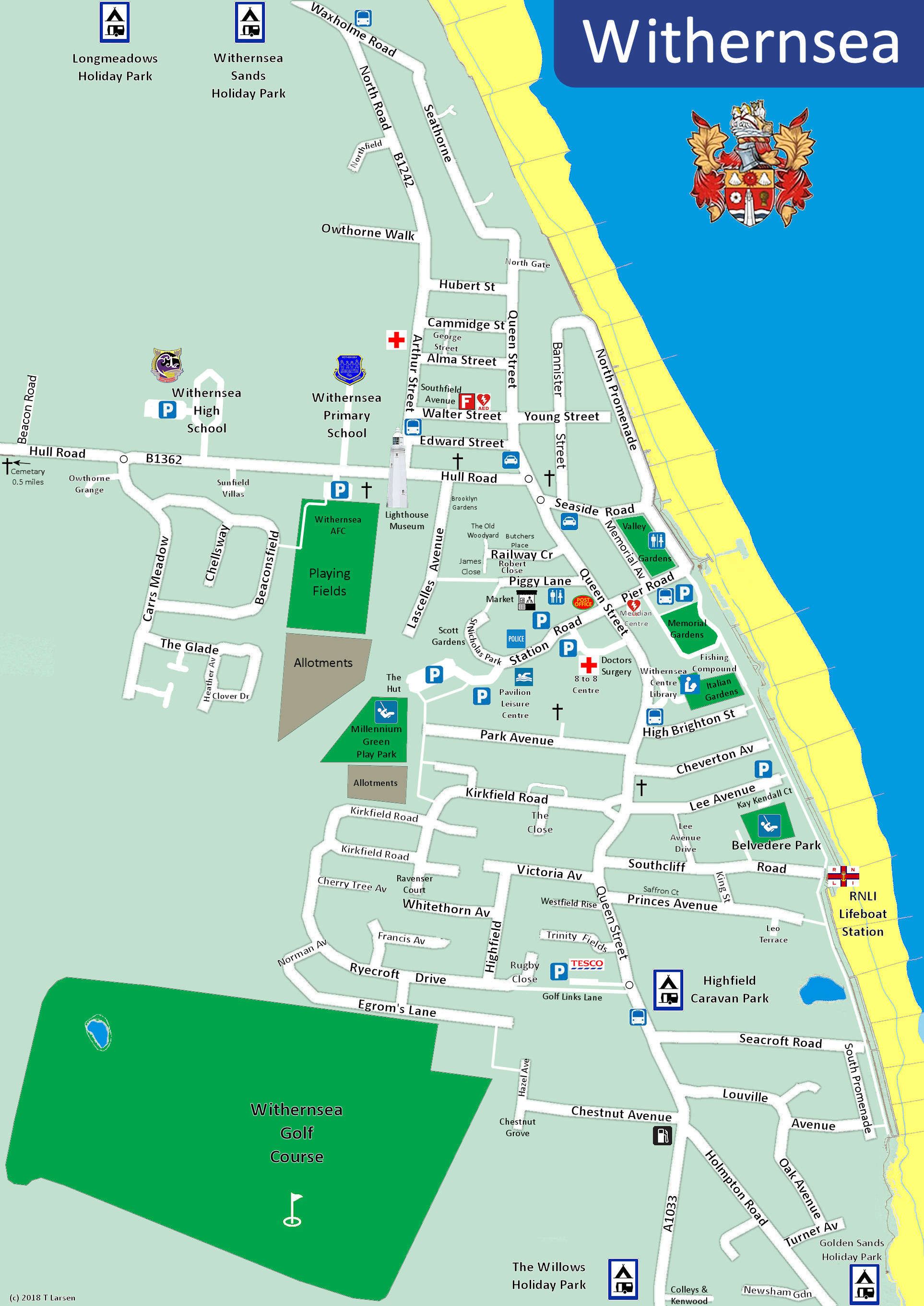 Withernsea Street Map